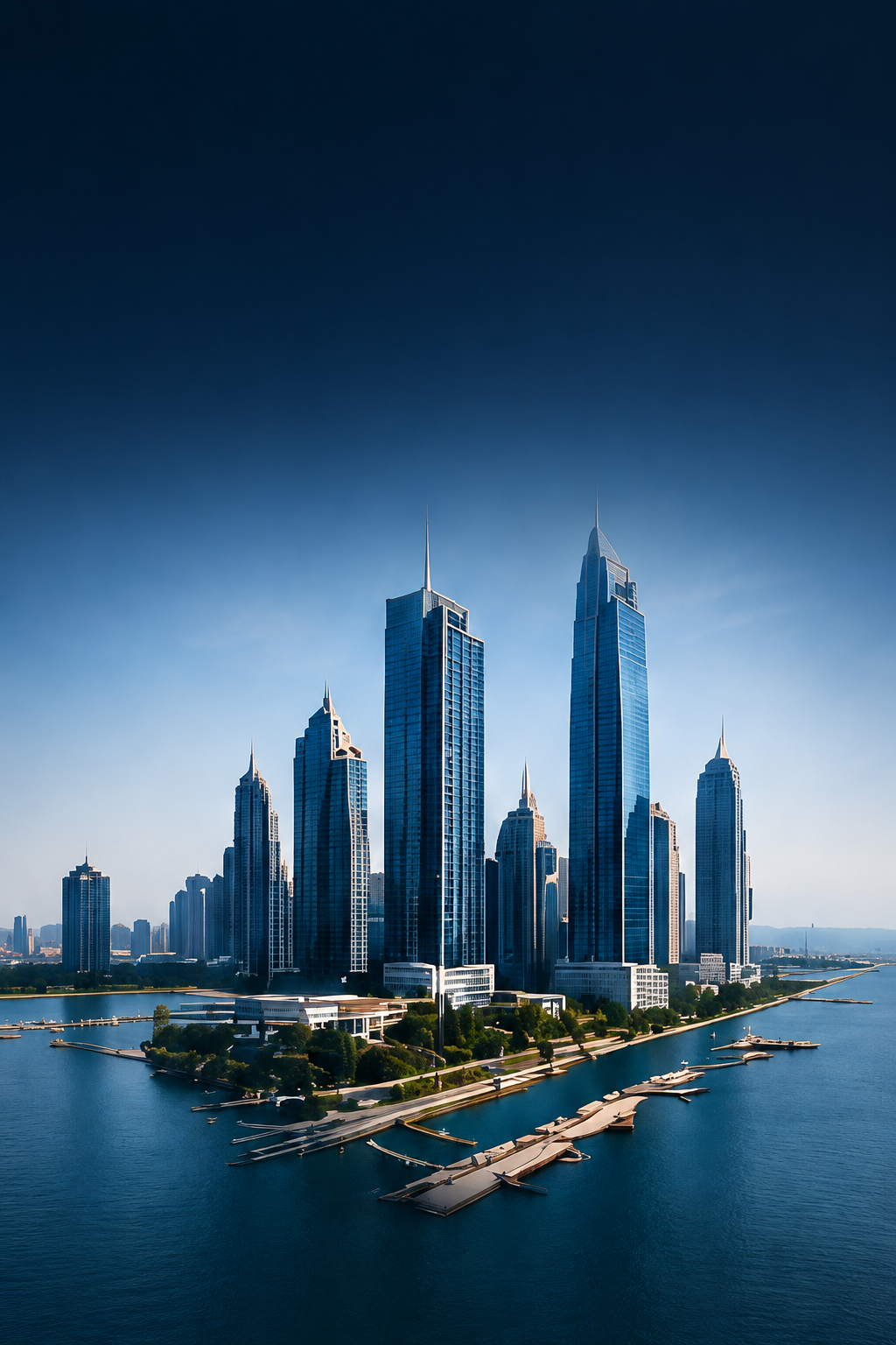 Skyline moderno para consultoria de negócios